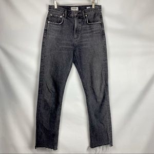 Agolde washed black Jamie high rise